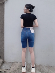 Quần jean ngố kiểu túi tua xanh B5185