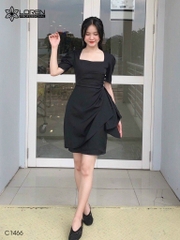 Đầm nhúng eo đen C1466