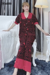 Đồ ngủ pijama tay ngắn quần dài đen D1721