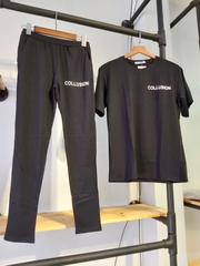 Sét thun nữ dài collusion đen A9006