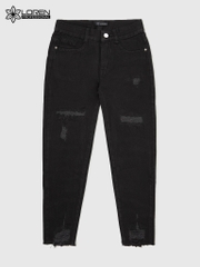 Quần jean baggy LOREN rách tua B51035
