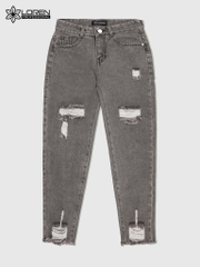 Quần jean baggy LOREN rách tua B51035