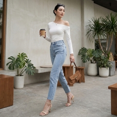 Quần jean baggy LOREN tua B51037