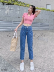 Quần jean baggy LOREN trơn kiểu túi B51038