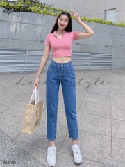 Quần jean baggy LOREN trơn kiểu túi B51038