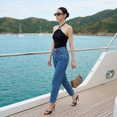 Quần jean baggy LOREN trơn kiểu túi B51038