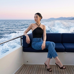 Quần jean baggy LOREN trơn kiểu túi B51038