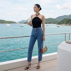 Quần jean baggy LOREN trơn kiểu túi B51038