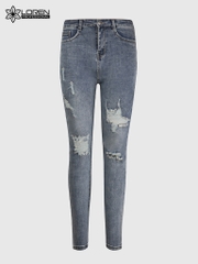 Quần jean nữ skinny LOREN wash rách B51044