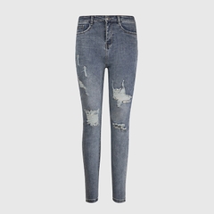Quần jean nữ skinny LOREN wash rách B51044