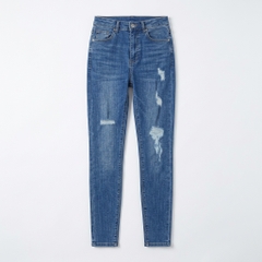 Quần jean nữ skinny LOREN wash rách gối B51045
