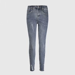 Quần jean nữ skinny LOREN lửng wash lai B51050