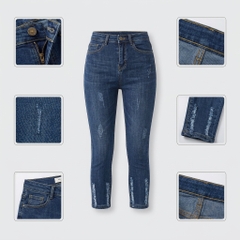 Quần jean nữ skinny LOREN lửng wash lai B51050