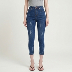 Quần jean nữ skinny LOREN lửng wash lai B51050
