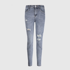 Quần jean nữ skinny LOREN lửng rách gối B51051