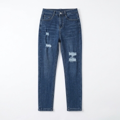 Quần jean nữ skinny LOREN lửng rách gối B51051