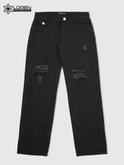 Quần jean nữ LOREN ống rộng rách B51061