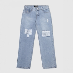 Quần jean nữ LOREN ống rộng rách B51061