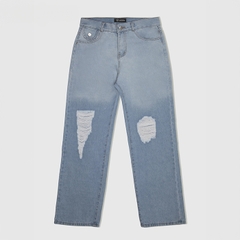 Quần jean nữ LOREN ống rộng wash B51062