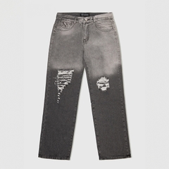 Quần jean nữ LOREN ống rộng wash B51062