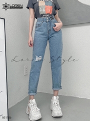Quần jean baggy nữ LOREN 2 nút  B51106