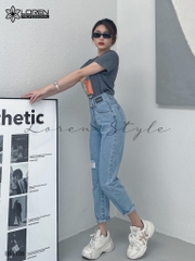 Quần jean baggy nữ LOREN 2 nút  B51106