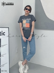 Quần jean baggy nữ LOREN 2 nút  B51106