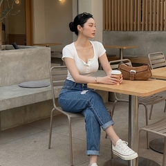 Quần jean baggy nữ LOREN 2 nút  B51106