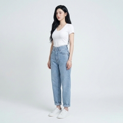 Quần jean baggy nữ LOREN nút kiểu B51114