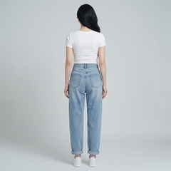 Quần jean baggy nữ LOREN nút kiểu B51114