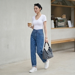 Quần jean baggy nữ LOREN nút kiểu B51114