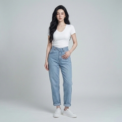 Quần jean baggy nữ LOREN nút kiểu B51114