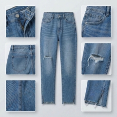 Quần jean baggy LOREN xẻ lai B5129