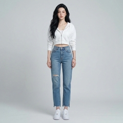 Quần jean baggy LOREN xẻ lai B5129