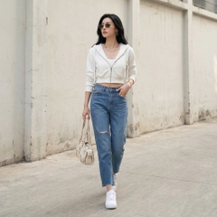 Quần jean baggy LOREN xẻ lai B5129