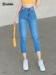 Quần jean baggy LOREN xẻ tua B5131