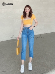 Quần jean baggy LOREN xẻ tua B5131