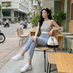 Quần jean baggy LOREN rách tua B5144