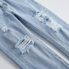 Quần jean baggy LOREN rách tua B5144