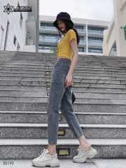 Quần jean baggy LOREN rách xám B5193