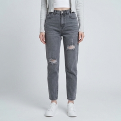 Quần jean baggy LOREN rách xám B5193
