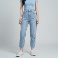 Quần jean baggy LOREN trơn xanh B5432