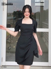 Đầm nhúng eo đen C1466