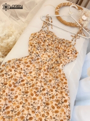 Đầm maxi LOREN hoa đuôi cá cột vai C1929