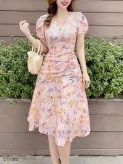 Đầm nữ LOREN hoa cổ viền C11083