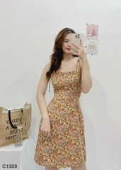 Đầm 2 dây cúp ngực cam C1309