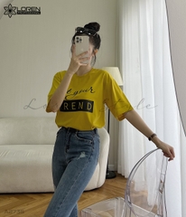Áo thun nữ LOREN in chữ vàng A2735
