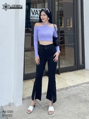 Quần tây ống loe nữ Loren xẻ lai B11023