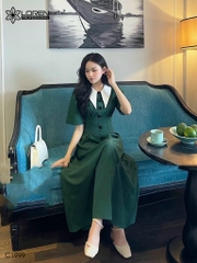 Đầm nữ LOREN cổ petter tay phồng C1999