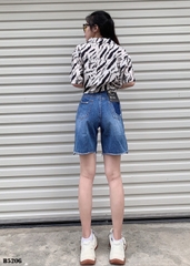 Quần jean ngố rách tua xanh B5206